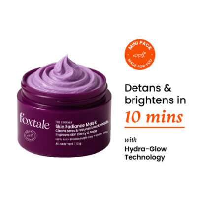 Buy Foxtale De Tan Skin Radiance Mask With Lactic Acid Brazilian Purple Clay & Kaolin Clay 12g - - Personal Care for Unisex