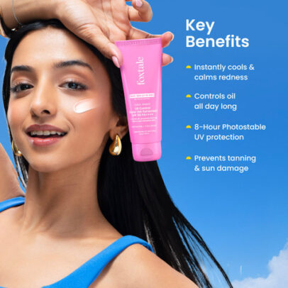 FoxTale In-Vivo Tested Lightweight SPF 50 PA++++ Aqua-Gel Sunscreen for Oily Skin - 50g