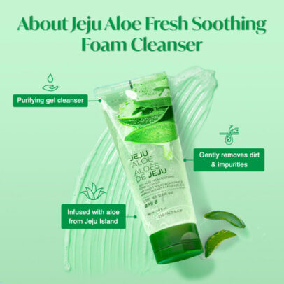 The Face Shop Jeju Aloe Fresh Soothinggel to Foam Cleanser 150 ml